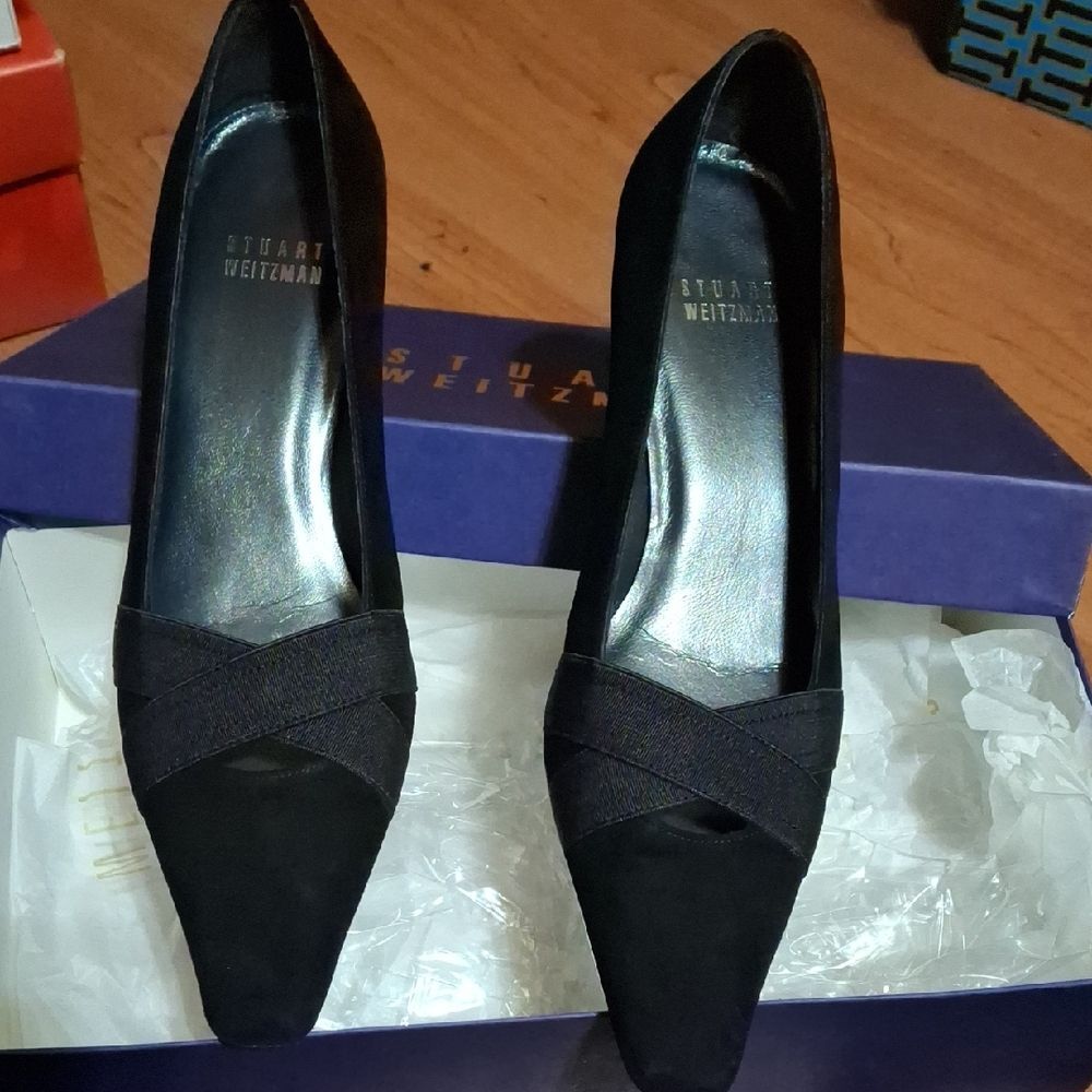 Stuart Weitzman Black Suede Heels